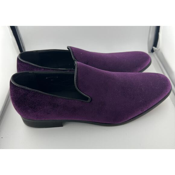 Enzo Romeo Purple Velvet Loafers Slip On Size 11 - Picture 3 of 7